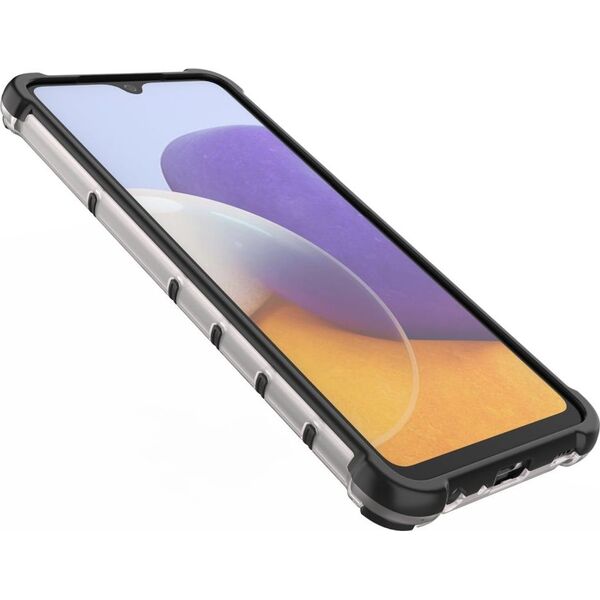 Hurtel Honeycomb etui pancerny pokrowiec z żelową ramką Samsung Galaxy A22 4G niebieski 9511358 9145576213490