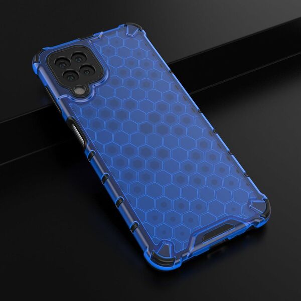 Hurtel Honeycomb etui pancerny pokrowiec z żelową ramką Samsung Galaxy A22 4G niebieski 9511358 9145576213490
