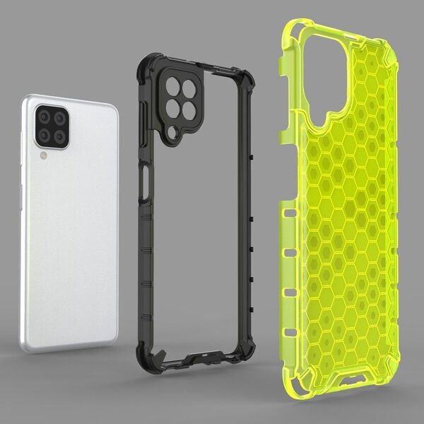Hurtel Honeycomb etui pancerny pokrowiec z żelową ramką Samsung Galaxy A22 4G niebieski 9511358 9145576213490