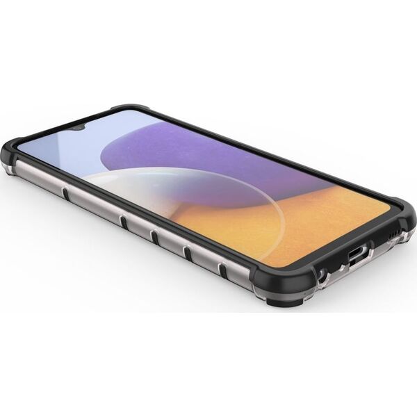Hurtel Honeycomb etui pancerny pokrowiec z żelową ramką Samsung Galaxy A22 4G czerwony 9511360 9145576213513