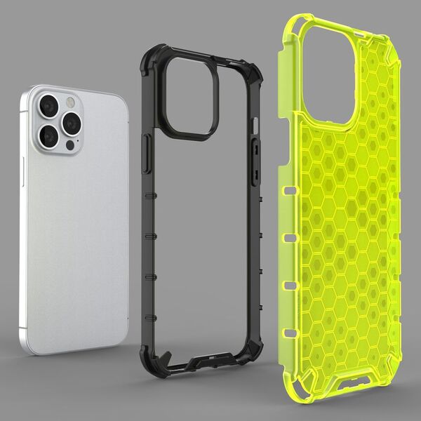 Hurtel Honeycomb etui pancerny pokrowiec z żelową ramką iPhone 13 Pro Max przezroczysty 9511373 9145576213278