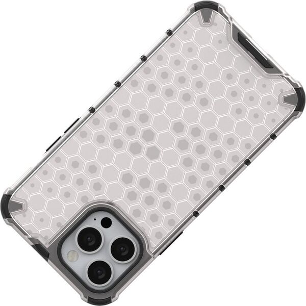 Hurtel Honeycomb etui pancerny pokrowiec z żelową ramką iPhone 13 Pro Max przezroczysty 9511373 9145576213278