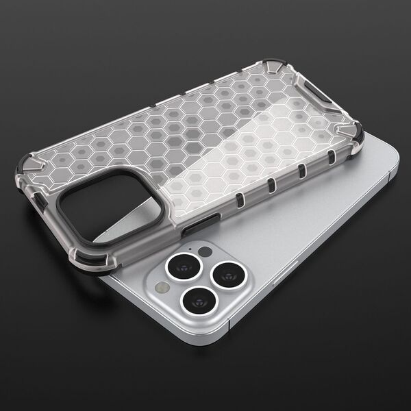 Hurtel Honeycomb etui pancerny pokrowiec z żelową ramką iPhone 13 Pro niebieski 9511375 9145576213292