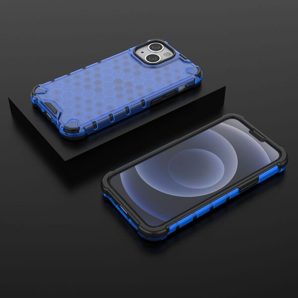 Hurtel Honeycomb etui pancerny pokrowiec z żelową ramką iPhone 13 mini czarny 9511384 9145576213384