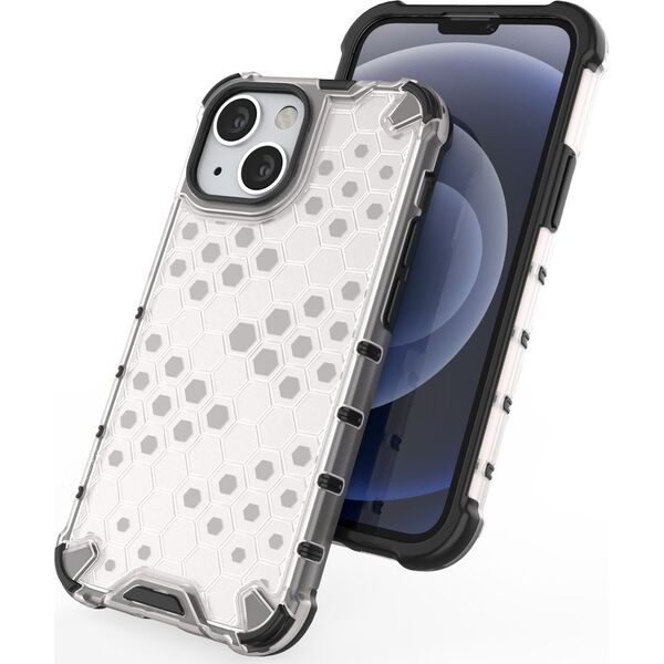 Hurtel Honeycomb etui pancerny pokrowiec z żelową ramką iPhone 13 mini zielony 9511386 9145576213407