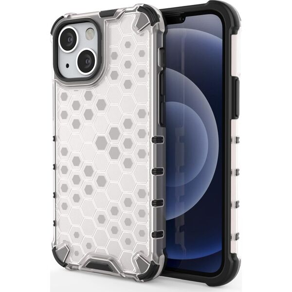 Hurtel Honeycomb etui pancerny pokrowiec z żelową ramką iPhone 13 mini przezroczysty 9511388 9145576213421