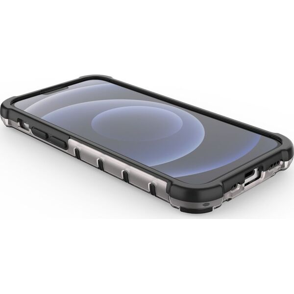 Hurtel Honeycomb etui pancerny pokrowiec z żelową ramką iPhone 13 mini przezroczysty 9511388 9145576213421
