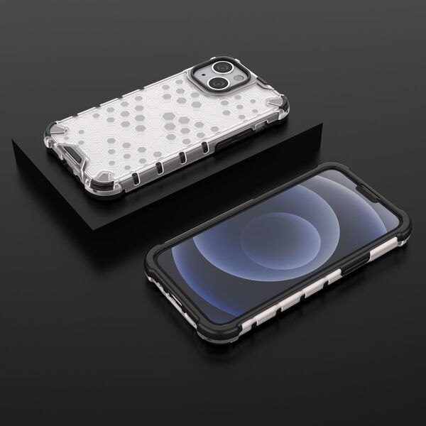 Hurtel Honeycomb etui pancerny pokrowiec z żelową ramką iPhone 13 mini przezroczysty 9511388 9145576213421
