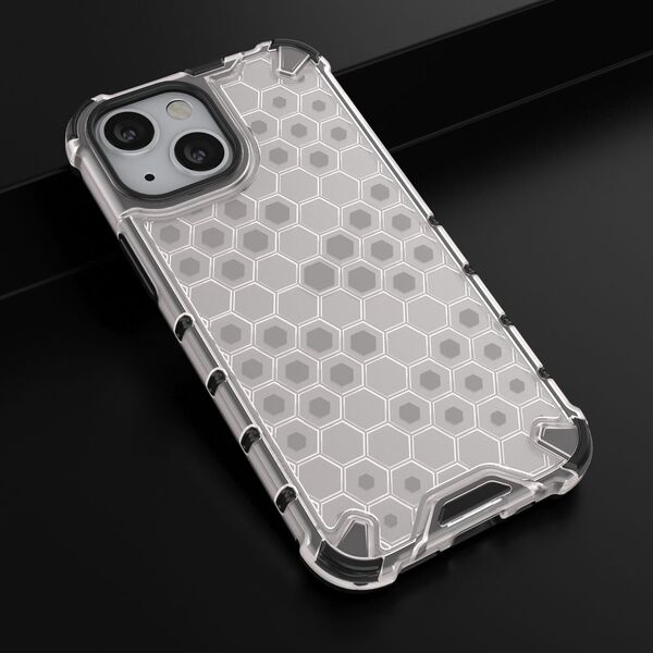 Hurtel Honeycomb etui pancerny pokrowiec z żelową ramką iPhone 13 mini przezroczysty 9511388 9145576213421