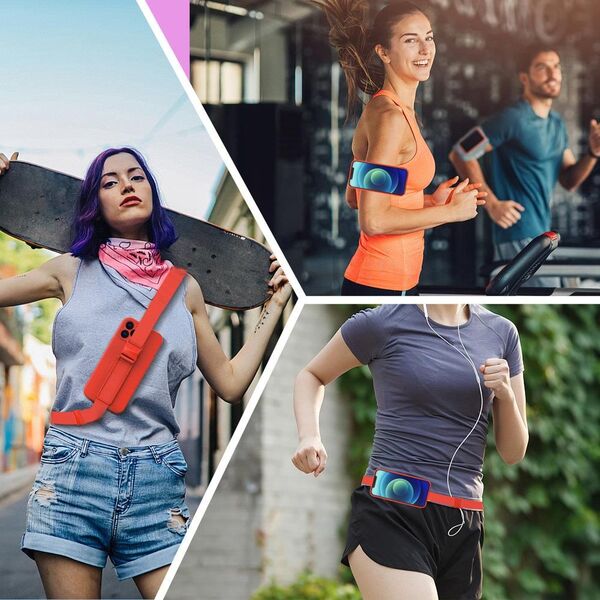 Hurtel Rope case żelowe etui ze smyczą łańcuszkiem torebka smycz iPhone XS Max różowy 9511415 9145576217368