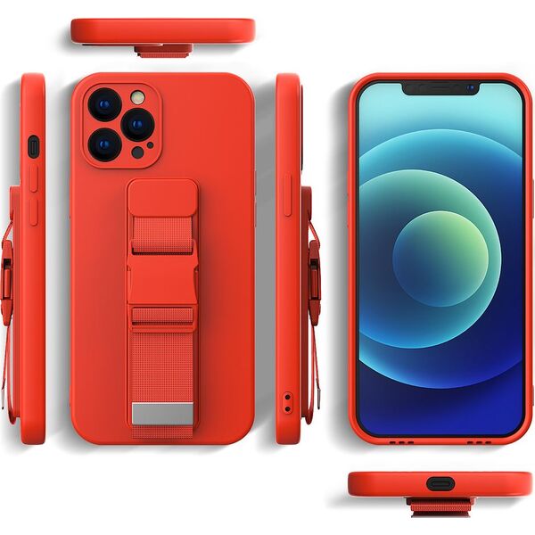Hurtel Rope case żelowe etui ze smyczą łańcuszkiem torebka smycz iPhone 12 Pro Max niebieski 9511471 9145576217924