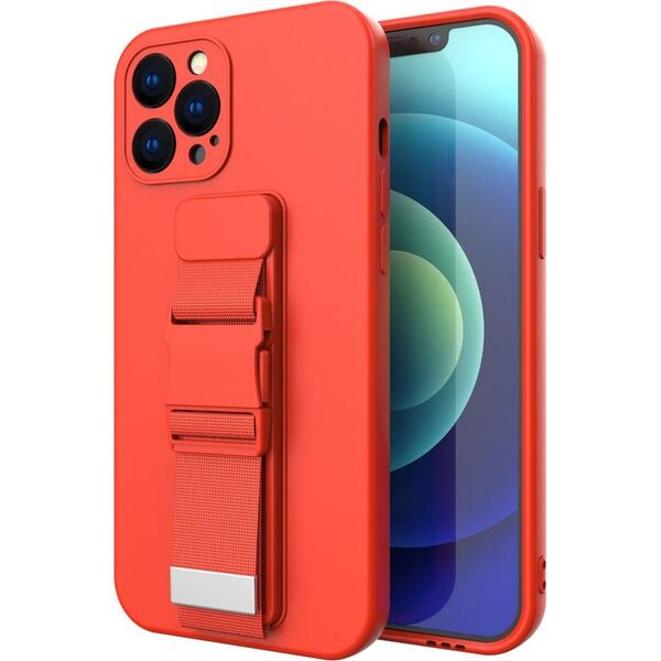 Hurtel Rope case żelowe etui ze smyczą łańcuszkiem torebka smycz Xiaomi Redmi 9 czerwony 9511578 9145576218990