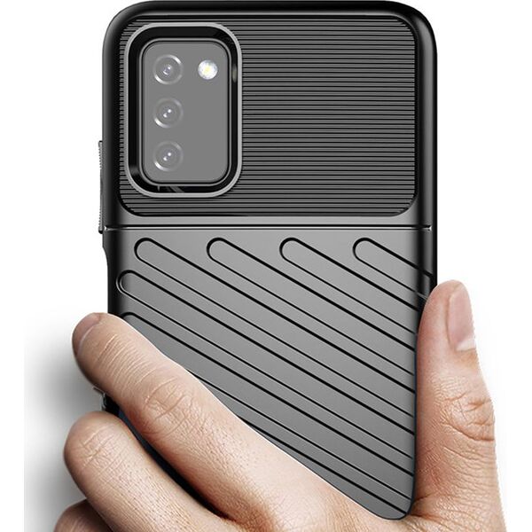 Hurtel Thunder Case elastyczne pancerne etui pokrowiec Samsung Galaxy A03s czarny 9511669 9145576220061