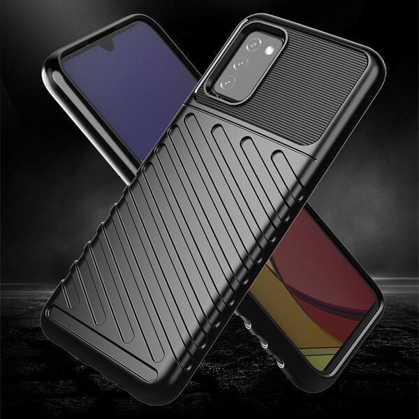 Hurtel Thunder Case elastyczne pancerne etui pokrowiec Samsung Galaxy A03s czarny 9511669 9145576220061