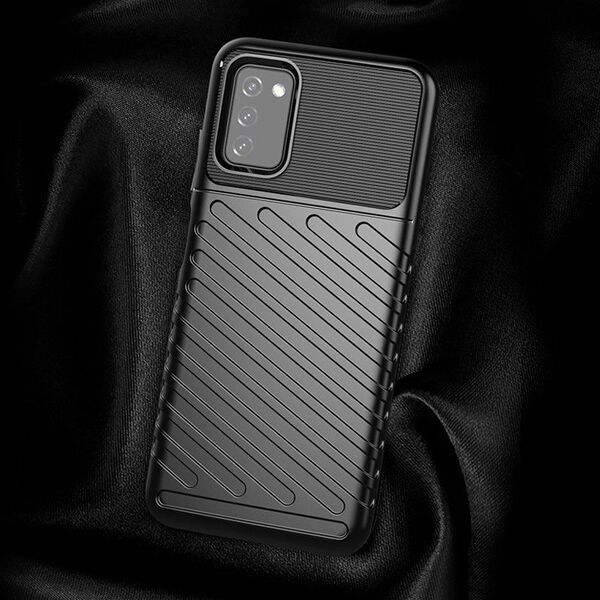 Hurtel Thunder Case elastyczne pancerne etui pokrowiec Samsung Galaxy A03s czarny 9511669 9145576220061
