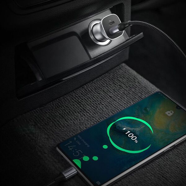 Ładowarka Ugreen CD130 1x USB-A 1x USB-C 4.8 A  (UGR1113GRY) 9541158 6957303837809