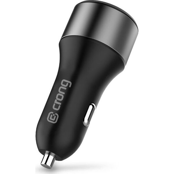 Ładowarka Crong Power Car Charger 1x USB-A 1x USB-C  (CRG-PWRC-USBC63-BLK) 9571284 5904310700283