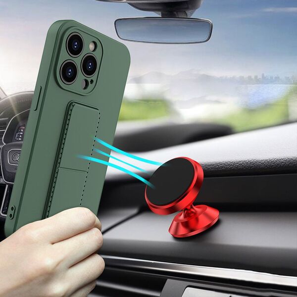 Wozinsky Wozinsky Kickstand Case elastyczne silikonowe etui z podstawką iPhone 13 Pro Max różowy 9598981 9145576234020