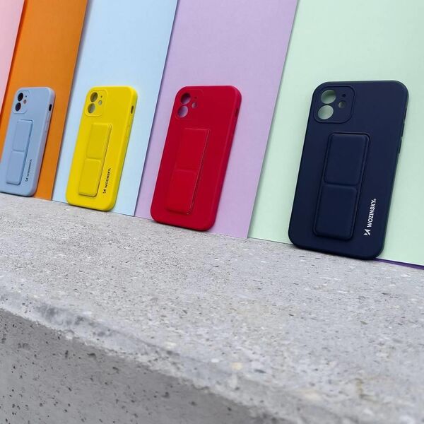 Wozinsky Wozinsky Kickstand Case elastyczne silikonowe etui z podstawką Samsung Galaxy A22 4G jasnoniebieski 9599021 9145576226865