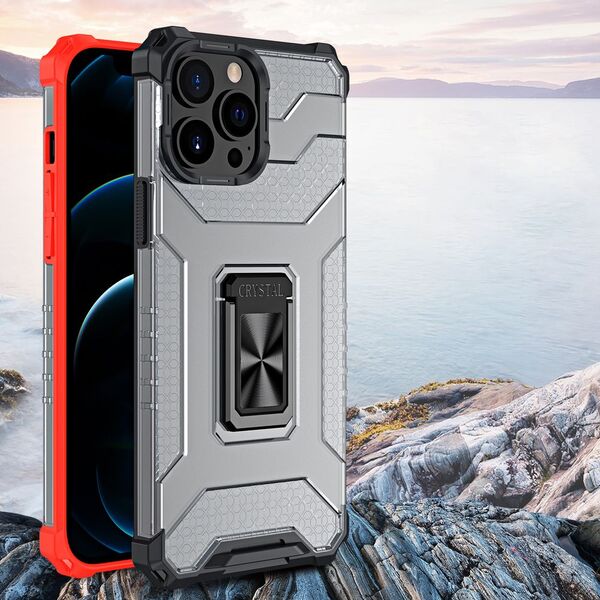 Hurtel Crystal Ring Case pancerne hybrydowe etui pokrowiec + magnetyczny uchwyt iPhone 12 Pro Max niebieski 9599398 9145576226308