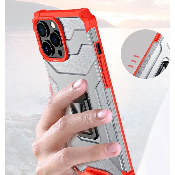 Hurtel Crystal Ring Case pancerne hybrydowe etui pokrowiec + magnetyczny uchwyt iPhone 12 Pro Max niebieski 9599398 9145576226308
