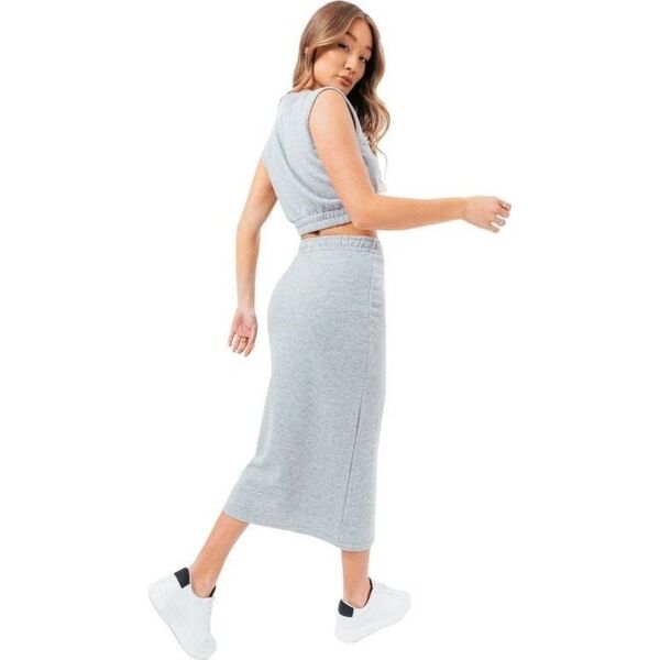 Justhype Justhype Sweat Midi Skirt Loungewear Set LABON007 szary 10 9612528 5057896728360