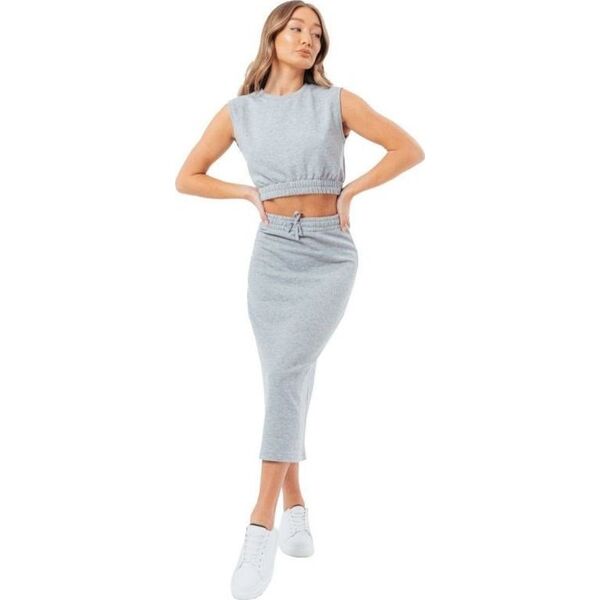 Justhype Justhype Sweat Midi Skirt Loungewear Set LABON007 szary 12 9612529 5057896728377