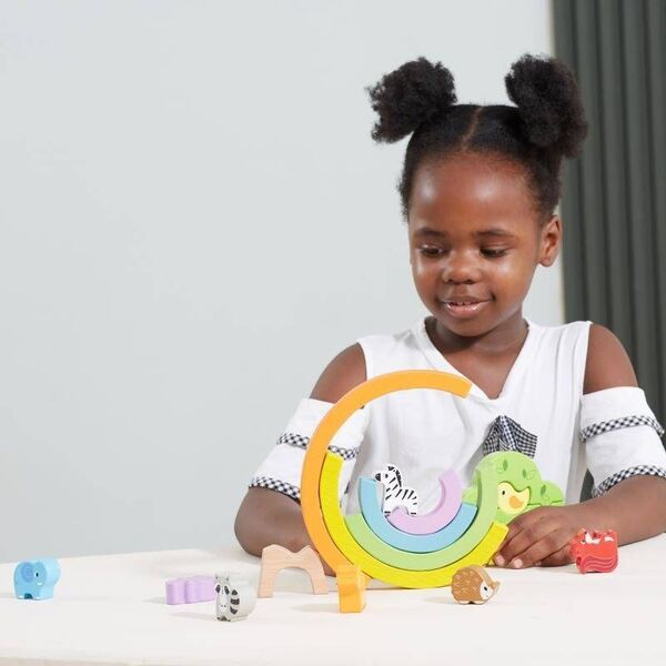 Viga Toys VIGA Drewniana Tęcza Układanka Klocki Kreatywne Montessori 9615308 6971608445903