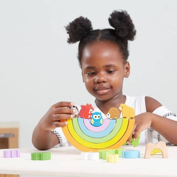 Viga Toys VIGA Drewniana Tęcza Układanka Klocki Kreatywne Montessori 9615308 6971608445903
