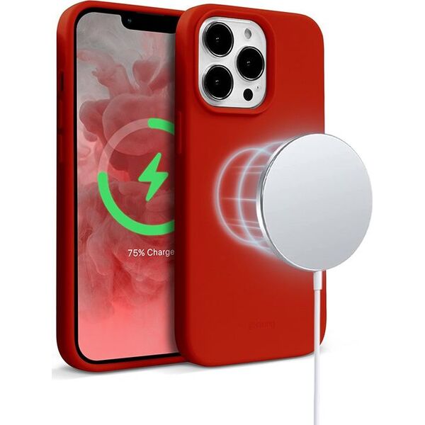 Crong Crong Color Cover Magnetic - Etui iPhone 13 Pro MagSafe (czerwony) 9619697 5904310700580