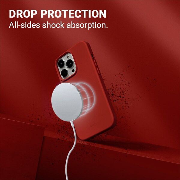 Crong Crong Color Cover Magnetic - Etui iPhone 13 Pro MagSafe (czerwony) 9619697 5904310700580