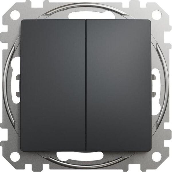 Schneider Electric Sedna Design, Przycisk podwójny, czarny antracyt 9624550 3606481480026