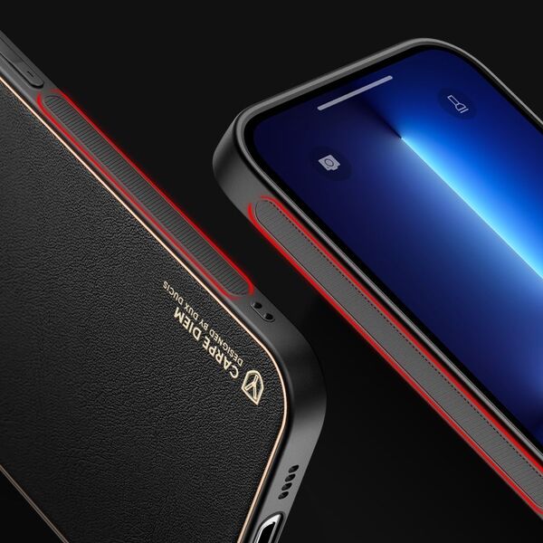 Dux Ducis Dux Ducis Yolo eleganckie etui pokrowiec ze skóry ekologicznej iPhone 13 Pro Max czerwony 9633396 6934913045817