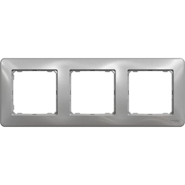 Schneider Electric Sedna Design, Ramka 3-krotna, srebrne aluminium 9642555 3606481482556