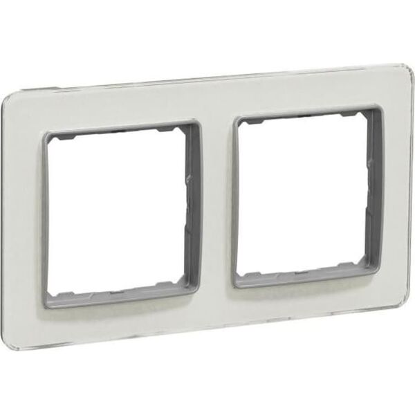 Schneider Electric Sedna Elements, Ramka 2-krotna, szkło białe 9642569 3606481482754