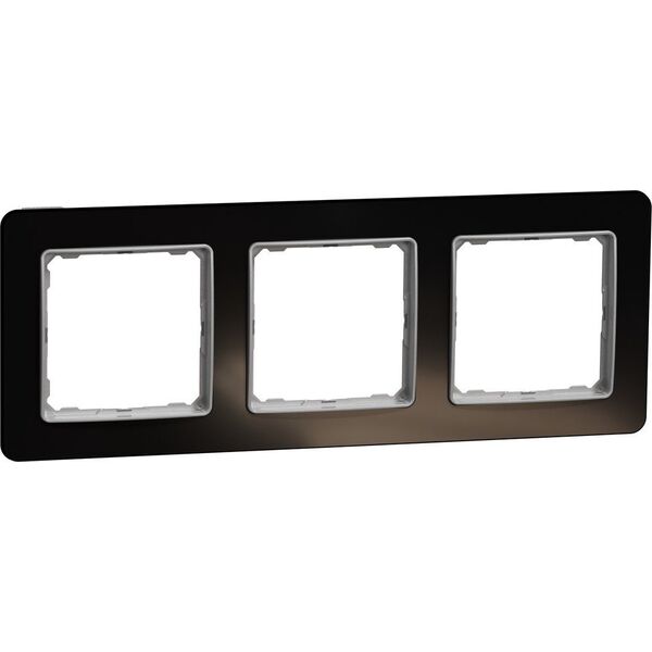 Schneider Electric Sedna Elements, Ramka 3-krotna, szkło czarne 9642574 3606481482846