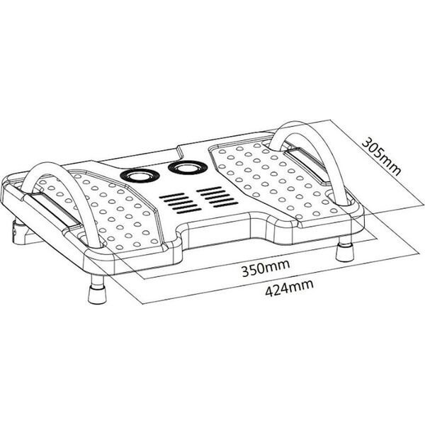 Ergooffice.eu Podnóżek ergonomiczny, płynnie regulowany kąt nachylenia, ER-412 9642585 5902211119722