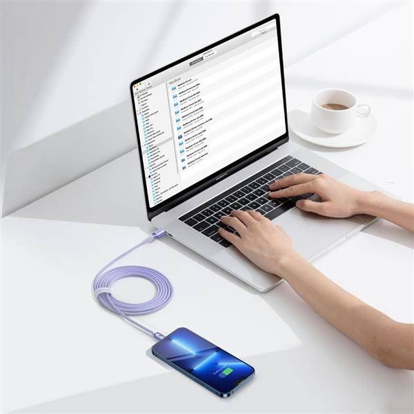 Kabel USB Baseus USB-C - Lightning 2 m Fioletowy (FD-2310-6932172602796) 9644771 6932172602796