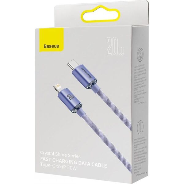 Kabel USB Baseus USB-C - Lightning 1.2 m Fioletowy (FD-2259-6932172602765) 9644785 6932172602765