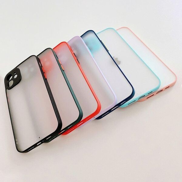Hurtel Milky Case silikonowe elastyczne półprzezroczyste etui do Samsung Galaxy S21 Ultra 5G czerwony 9652083 9145576222577