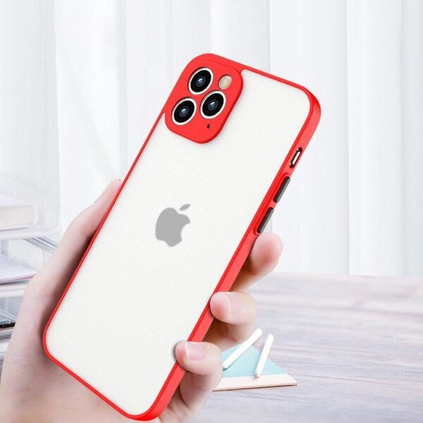 Hurtel Milky Case silikonowe elastyczne półprzezroczyste etui do Samsung Galaxy S21+ 5G (S21 Plus 5G) czerwony 9652089 9145576222515
