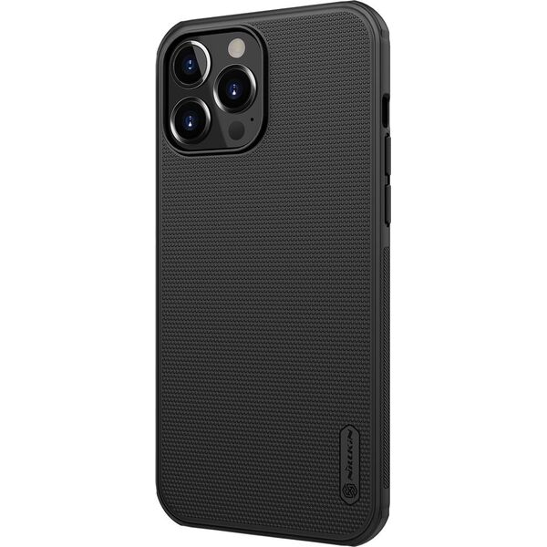 Nillkin Nillkin Super Frosted Shield wzmocnione etui pokrowiec + podstawka iPhone 13 Pro Max czarny 9652323 6902048222977