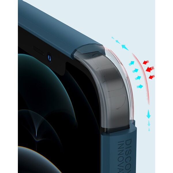 Nillkin Nillkin Super Frosted Shield wzmocnione etui pokrowiec + podstawka iPhone 13 Pro Max niebieski 9652324 6902048222984