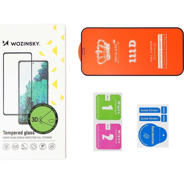 Wozinsky Wozinsky super wytrzymałe szkło hartowane Full Glue na cały ekran z ramką Case Friendly Samsung Galaxy S22 czarny 9652356 9145576238998