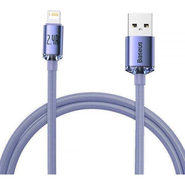 Kabel USB Baseus USB-A - Lightning 1.2 m Fioletowy (6932172602703) 9659525 6932172602703