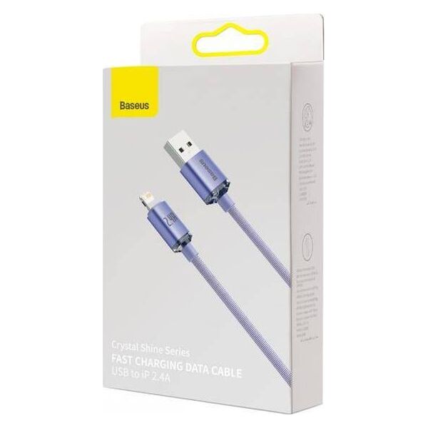 Kabel USB Baseus USB-A - Lightning 1.2 m Fioletowy (6932172602703) 9659525 6932172602703