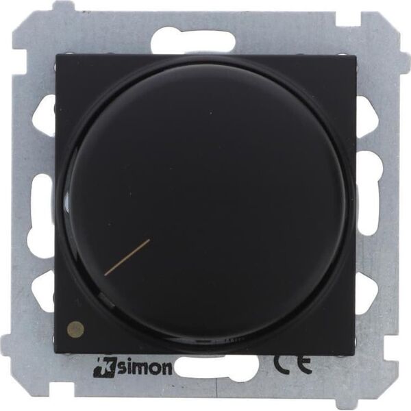 Kontakt-Simon Simon 54 Ściemniacz obrotowy dwubiegunowy do LED ściemnialnych 230V (moduł) 5-215W czarny mat do instalacji 4-przew. DS9L2.01/49 9660034 5902787871550