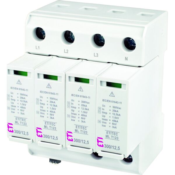 Eti-Polam Ogranicznik przepięć B+C+D Typ 1+2+3 4P ETITEC ML T123 300/12,5 4+0 002440667 9660071 3838895927167