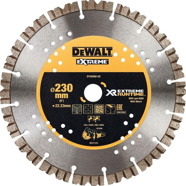 Dewalt tarcza segementowa do dcs690 230 x 2,0 x 22,23 mm 9663053 5035048504123