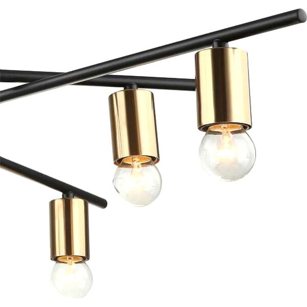 Lampa wisząca Italux Lampa sufitowa nowoczesna industrialna NORMANI MDM3658/6 BK+BRO 6xE27 Italux 9664574 5900644435983